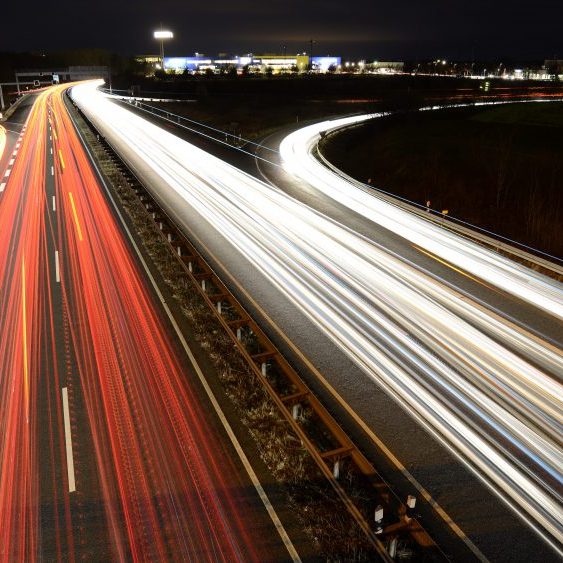 Highway in the evening